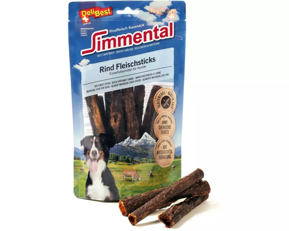 DeliBest Kaustange Simmental Rind Fleischsticks, 150 g
