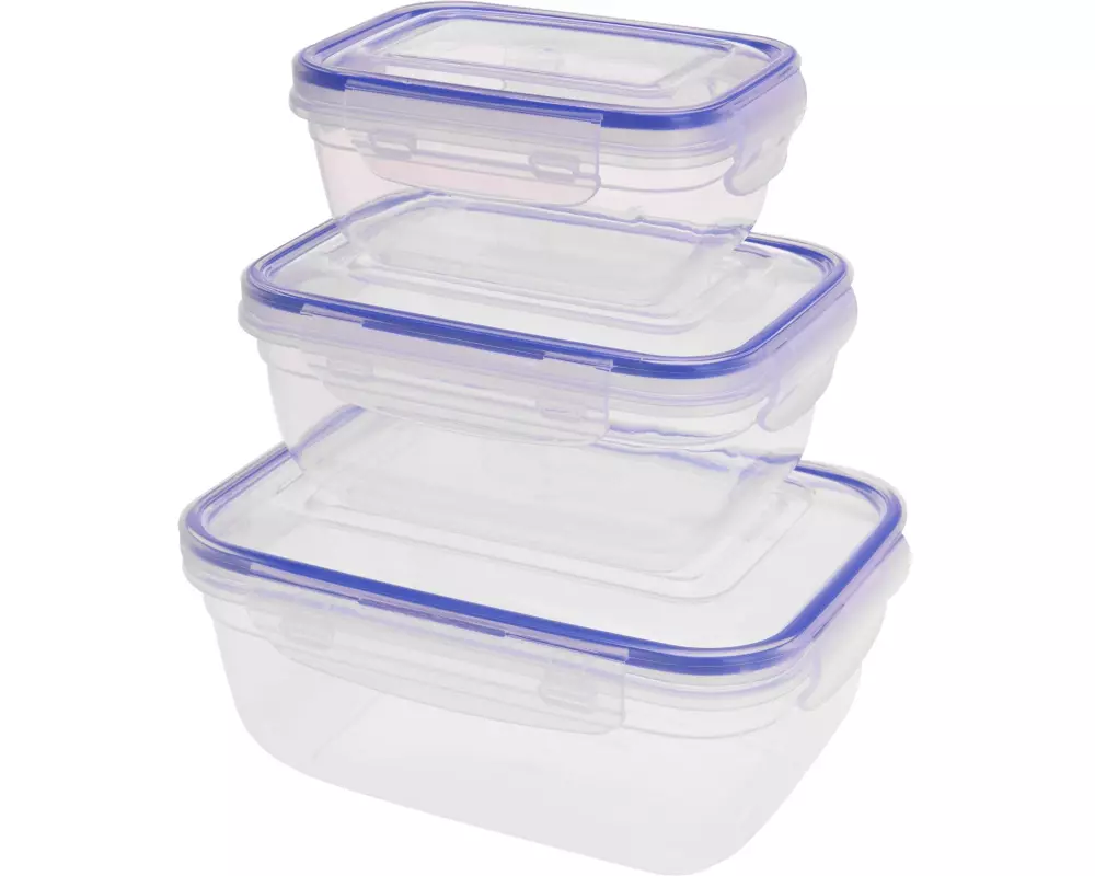 FURBER Vorratsbehälter 3-teilig eckig, Transparent