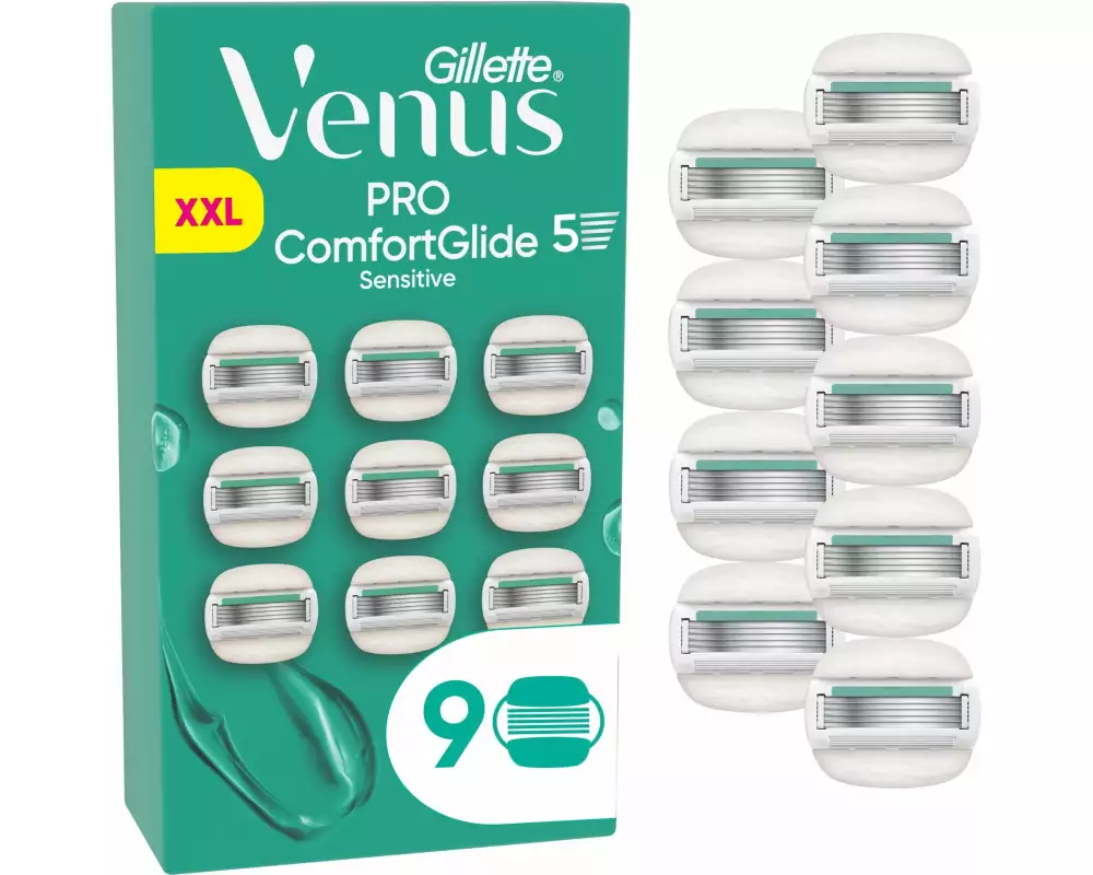 Gillette Venus Rasierklingen Pro ComfortGlide Sensitive 9 Stück