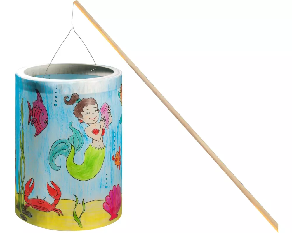 URSUS Laternen-Bastelset Meerjungfrau Mehrfarbig