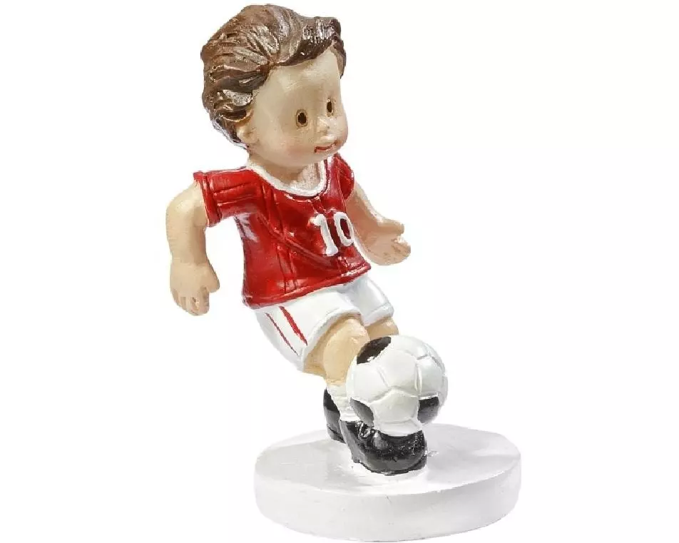 HobbyFun Mini-Figur Fussballer Rot/Weiss, 5 cm