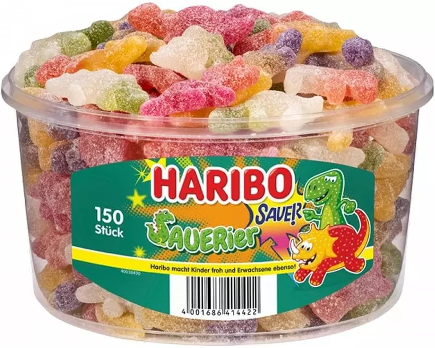 Haribo Int. Gummibonbons Dose SAUERier 1350 g