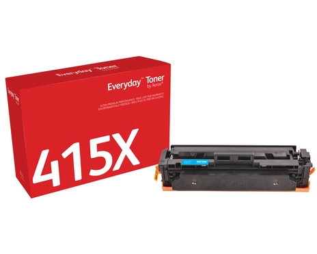 Everyday Cyan Toner by compatible with HP 415X (W2031X), High capacity. Black toner page yield: 6000 pages, Colour toner page yield: 6000 pages, Printing colours: Cyan, Quantity per pack: 1 pc(s)