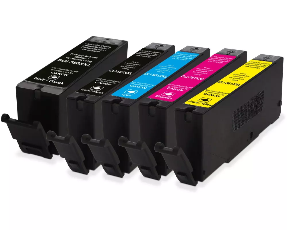 Generic Ink Tinte Canon PGI-580X XL Multipack PGBK, BK, C, M, Y
