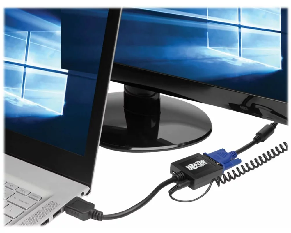 EATON TRIPPLITE HDMI to VGA, with Audio Converter Cable Adapter for Ultrabook/Laptop/Desktop, PC, M/F, 6-in. 15.24 cm