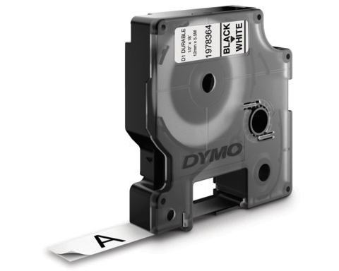 DYMO D1 Vinyl Band 12mmx5,5m 1978364 schwarz/weiss