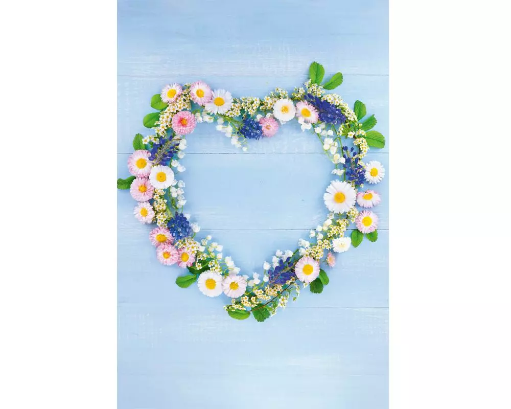 ABC Glückwunschkarte Herz Blanko 12.5 x 17.6 cm