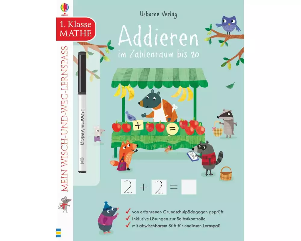 Mein Wisch-und-weg-Lernspaß: Addieren im Zahlenraum bis 20 (1. Klasse)