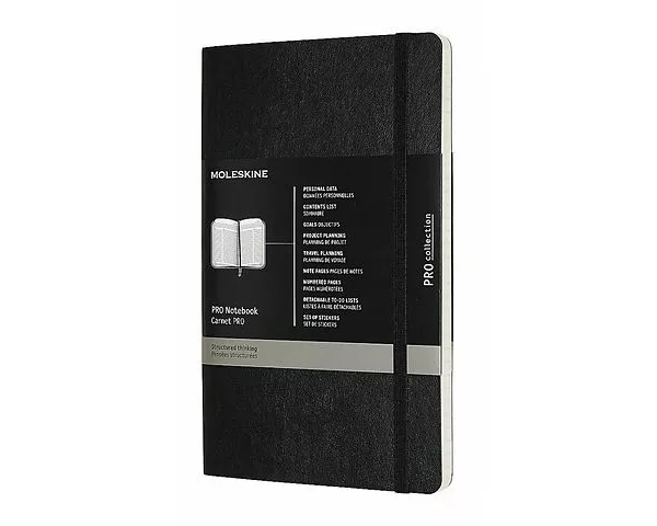 Moleskine PRO Notebook L/A5, Soft Cover, Black