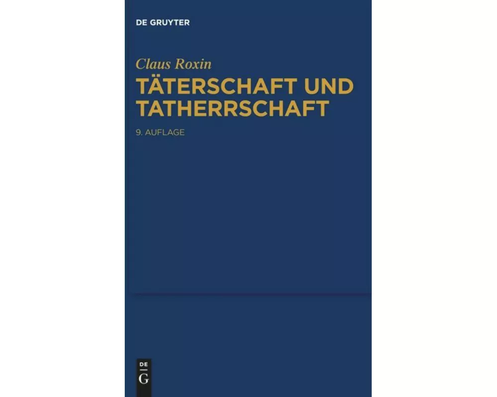 Täterschaft und Tatherrschaft