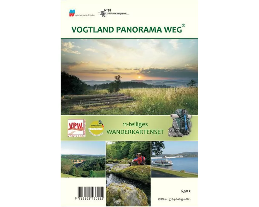 Vogtland Panorama Weg Wandertourenführer 1:33 000