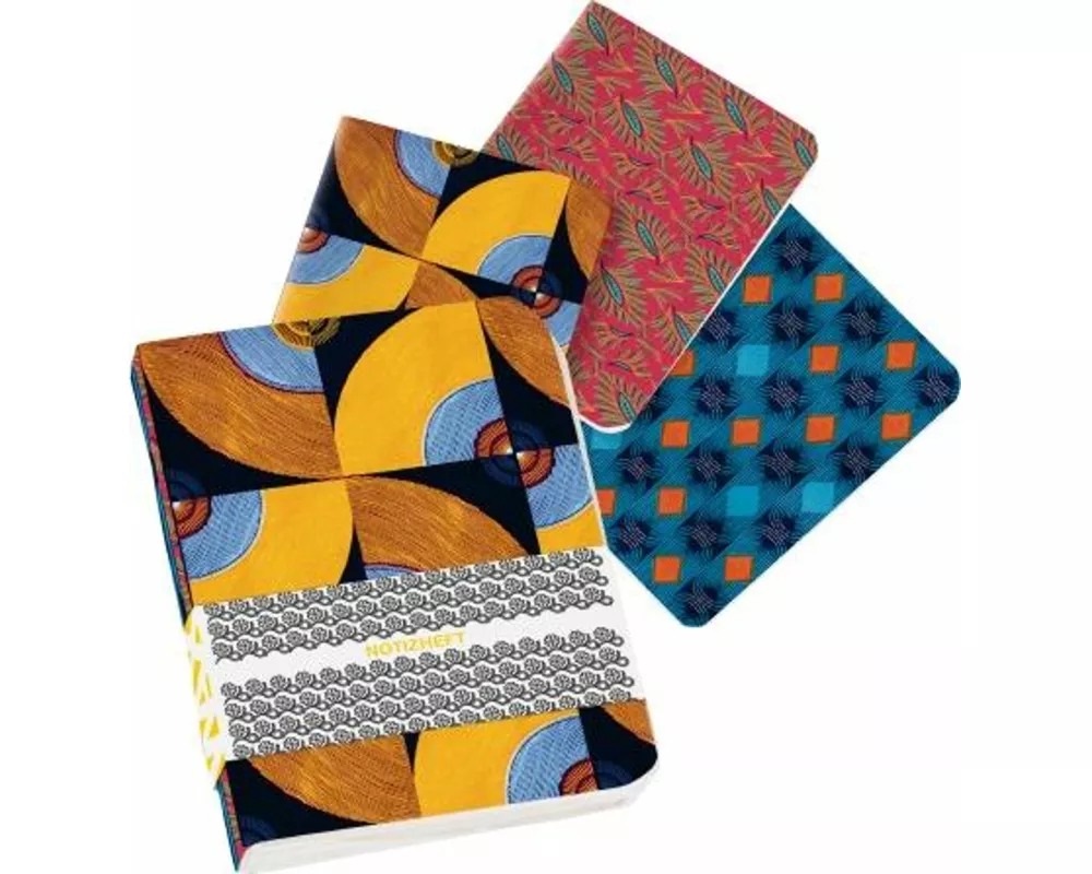 WAX Mini-Notizhefte - Motiv Karos, Blüten & Kreise