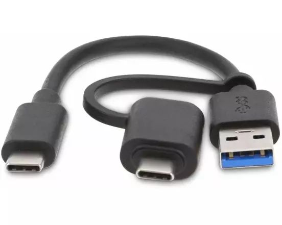 LMP USB 3.1-Kabel 2-in-1 USB C - USB A/USB C 0.15 m