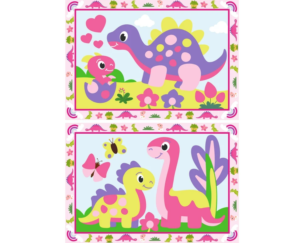 Ravensburger Malen nach Zahlen Bunte Dinos Acrylfarben