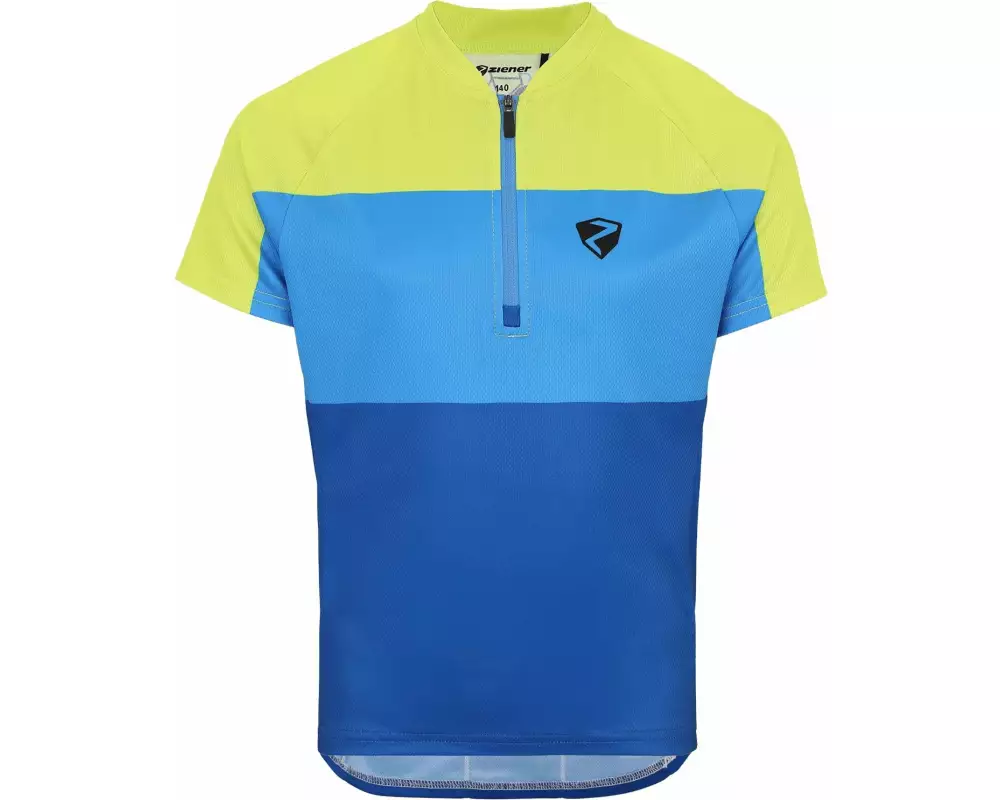 Ziener Velotrikot NESTEL-Z Junior Unisex Blue Bitter Lemon, Gr. 152