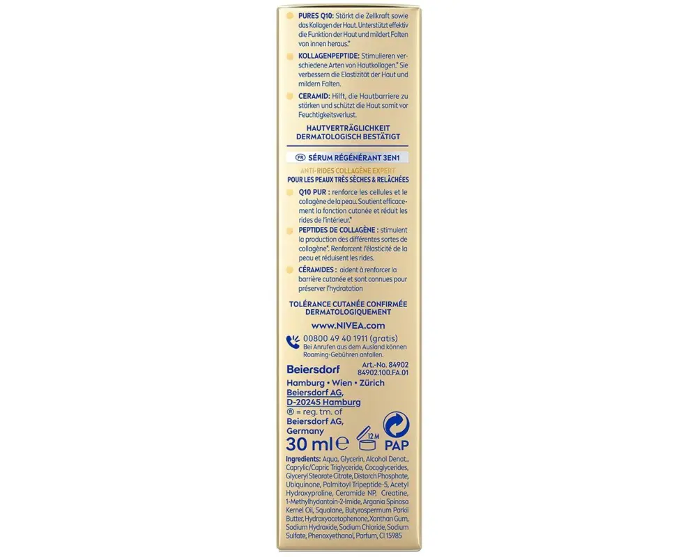NIVEA Gesichtscrème CARE Q10 Kollagen 3 in 1 Serum 30 ml