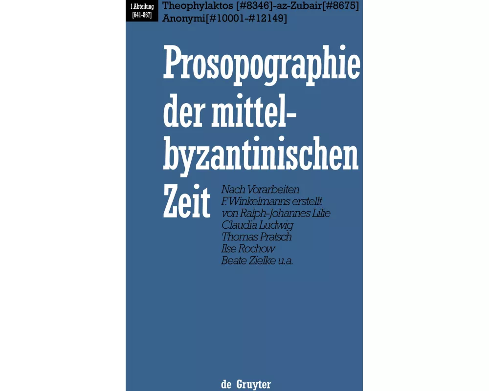 Theophylaktos (#8346) - az-Zubair (#8675), Anonymi (#10001 - #12149)