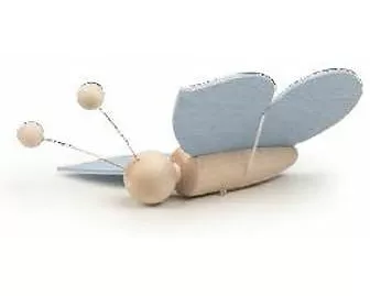 Deco Schmetterling Mini mit Faden hellblau