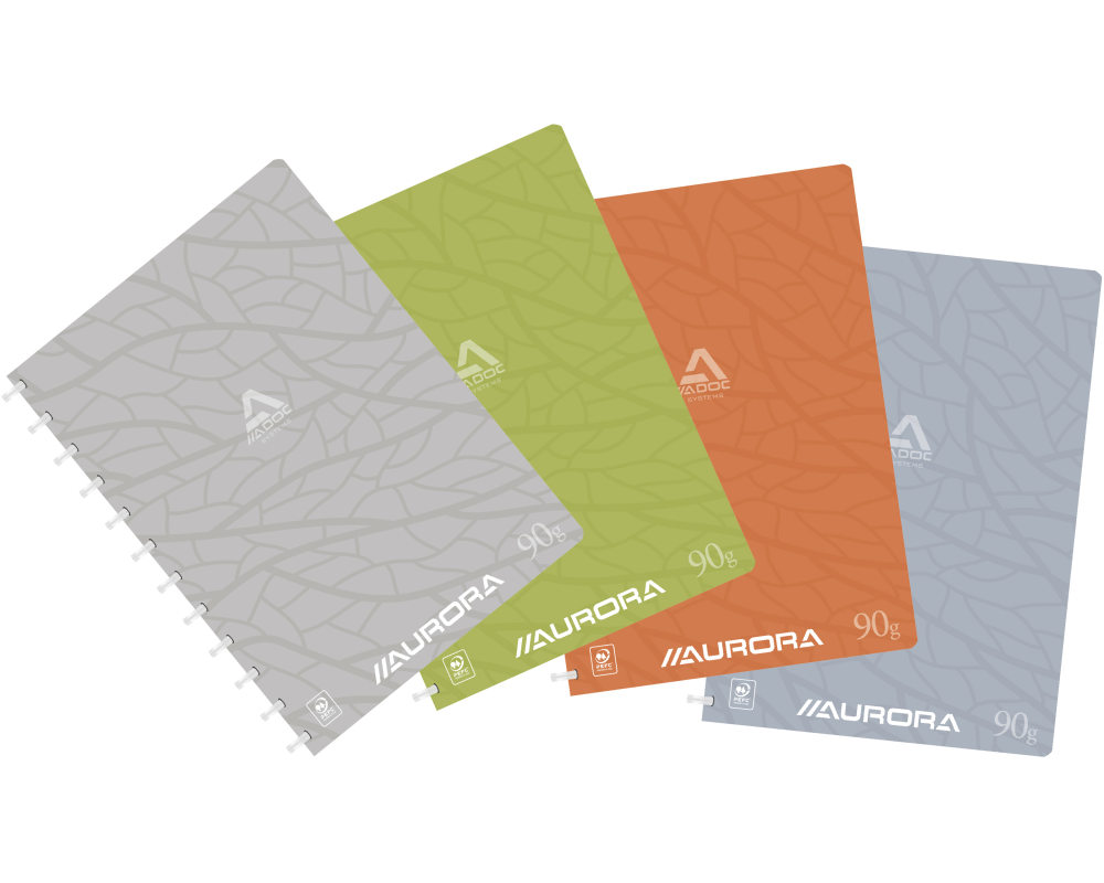 ADOC Ringbuch DESIGN A4 6011.5 assortiert, liniert 144 Seiten