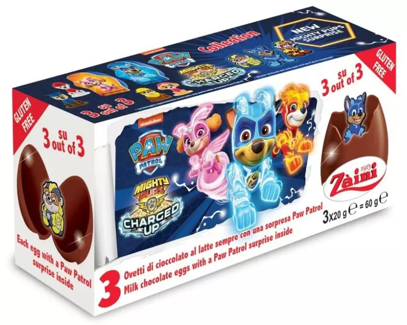 Zàini Schokolade Schokoeier Paw Patrol 3 x 20 g