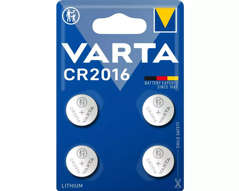 Varta Knopfzelle CR2016 , 4 Stück