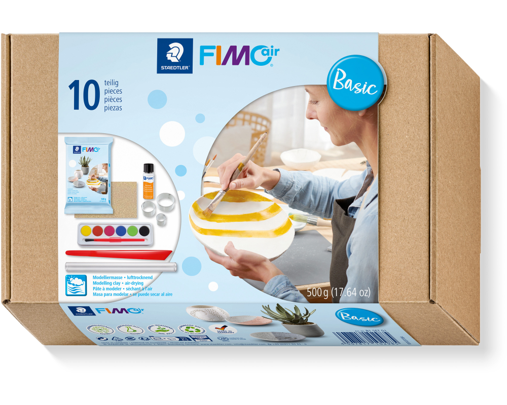 FIMO Knete Air Basis-Set 500g 81Set01 15 teilig