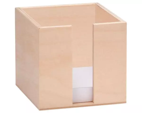 Glorex Holzartikel Notizettelbox inkl. Inhalt