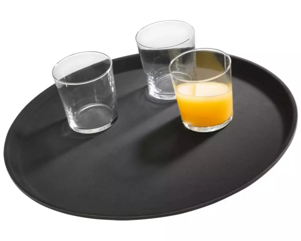 APS Serviertablett Nonslide 35.5 cm, Schwarz