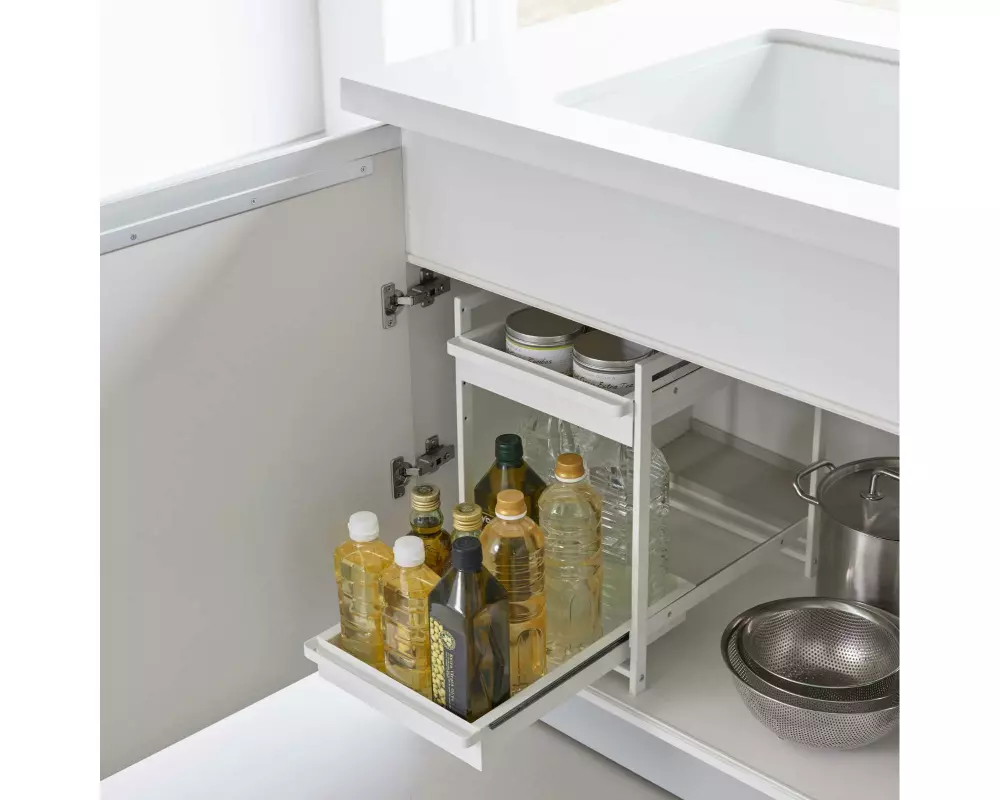 Yamazaki 2-stöckiges Spülschrank-Regal TOWER weiss Weiss