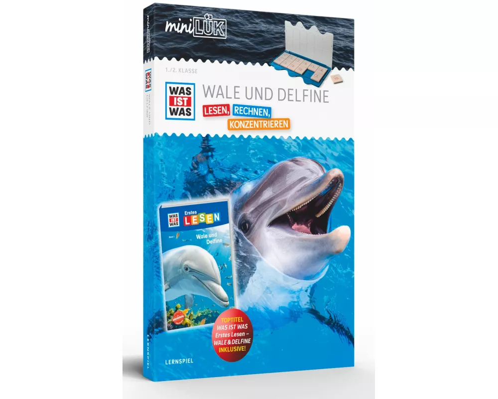 miniLÜK-Set. WAS IST WAS Wale und Delfine Lesen, Rechnen, Konzentrieren 1. Klasse