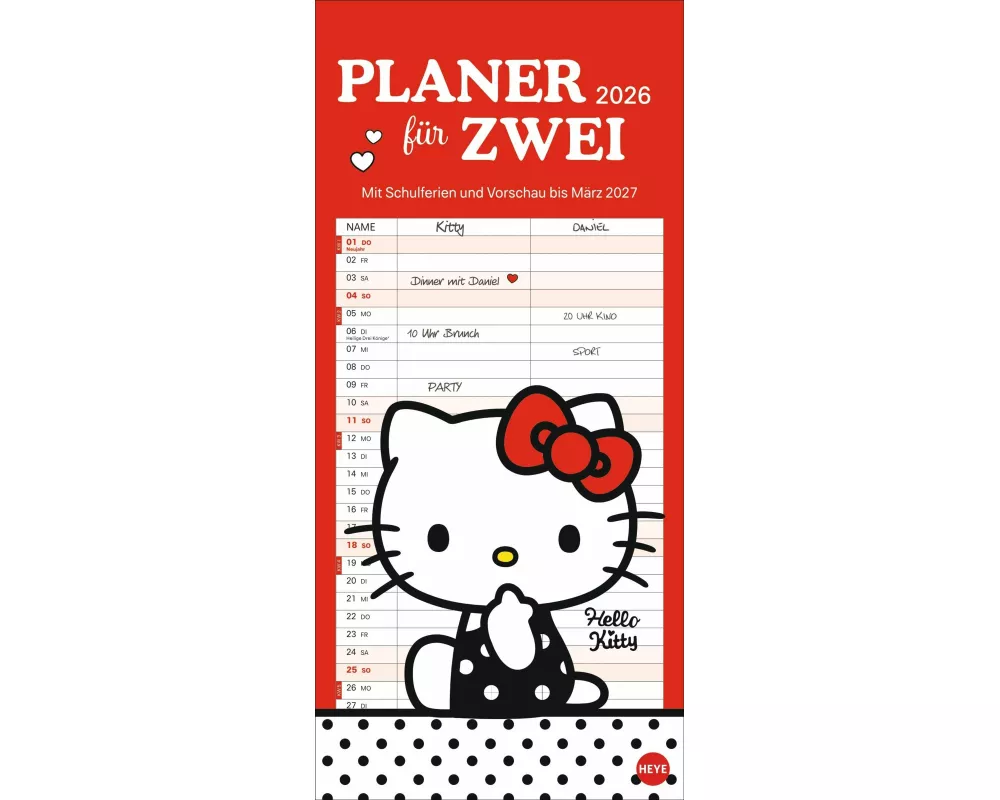 Hello Kitty Planer für zwei 2026