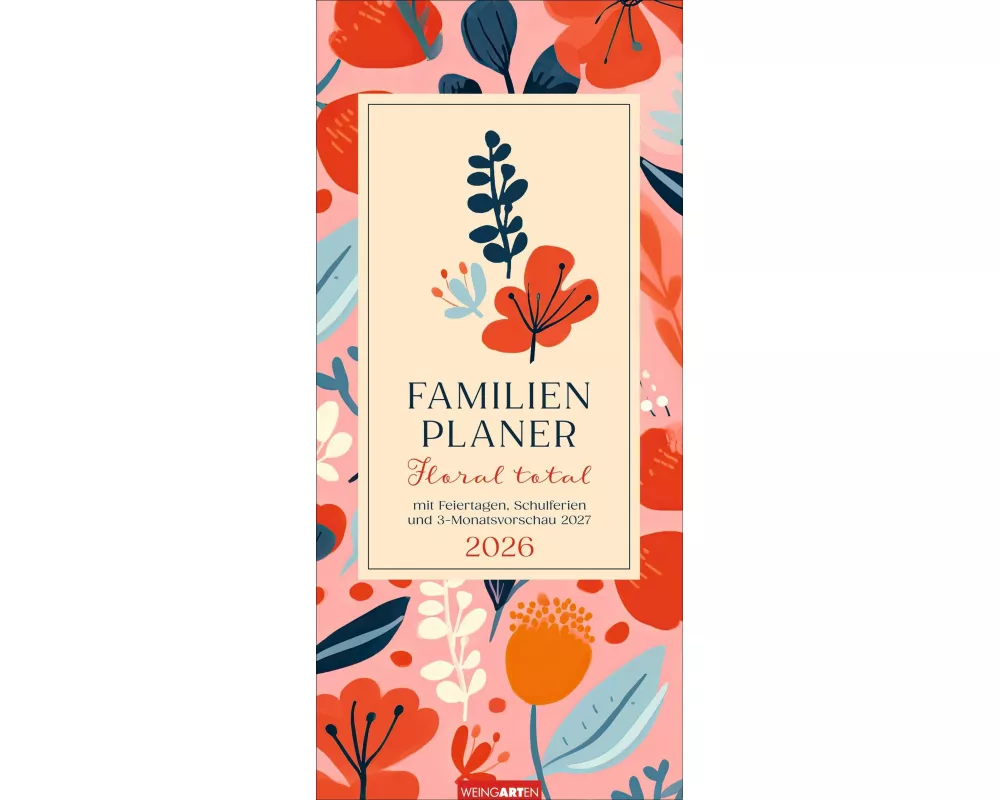 Floral total Familienplaner 2026
