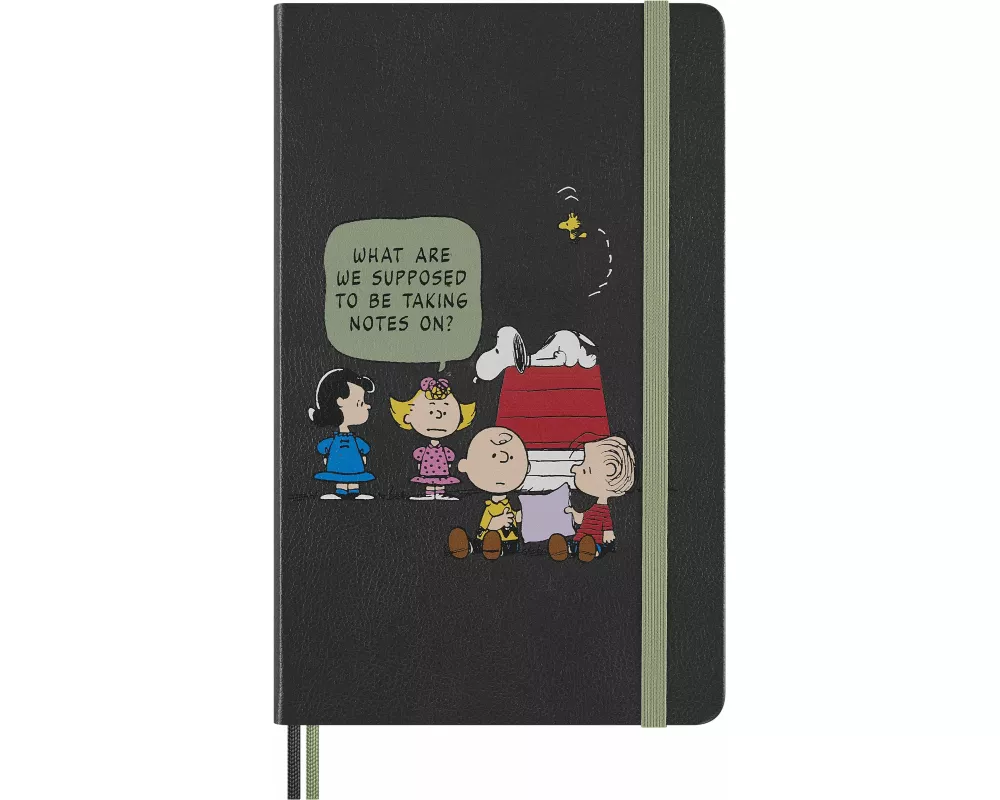 Moleskine Peanuts Gruppe Notizbuch limitierte Ausgabe, L/A5, liniert, fester Einband, Grau