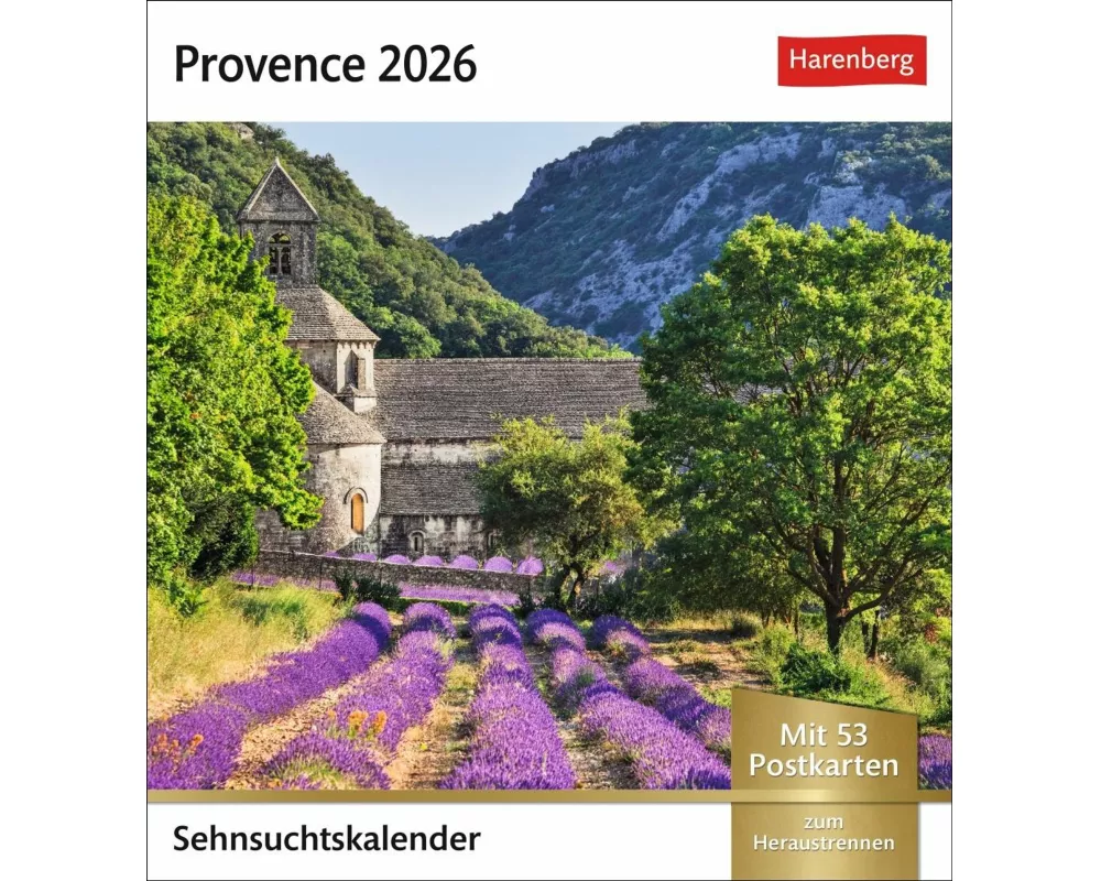 Provence Sehnsuchtskalender 2026 - Wochenkalender mit 53 Postkarten