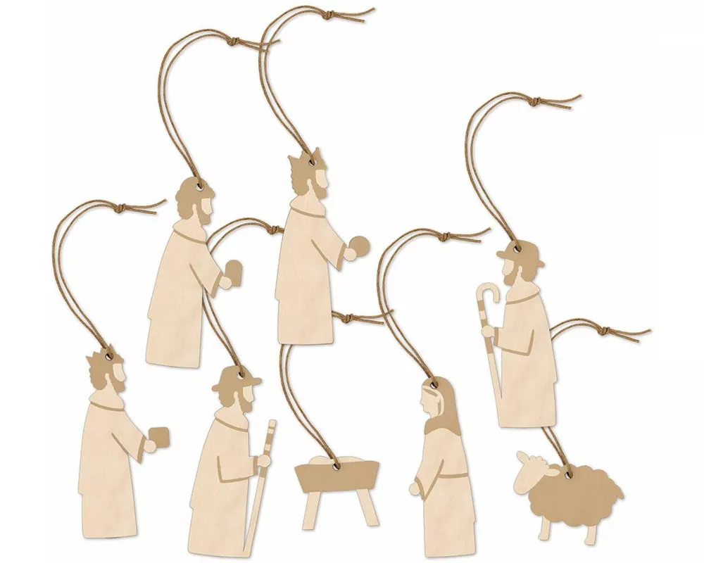 Baumanhänger-Set Krippe