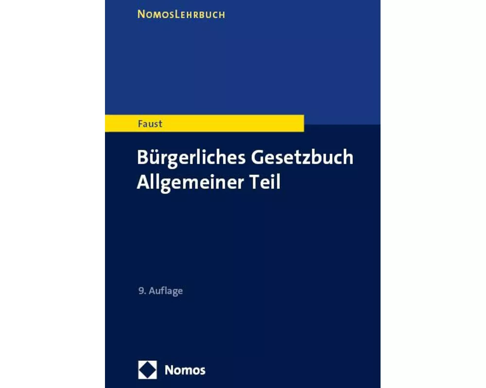 Bürgerliches Gesetzbuch Allgemeiner Teil