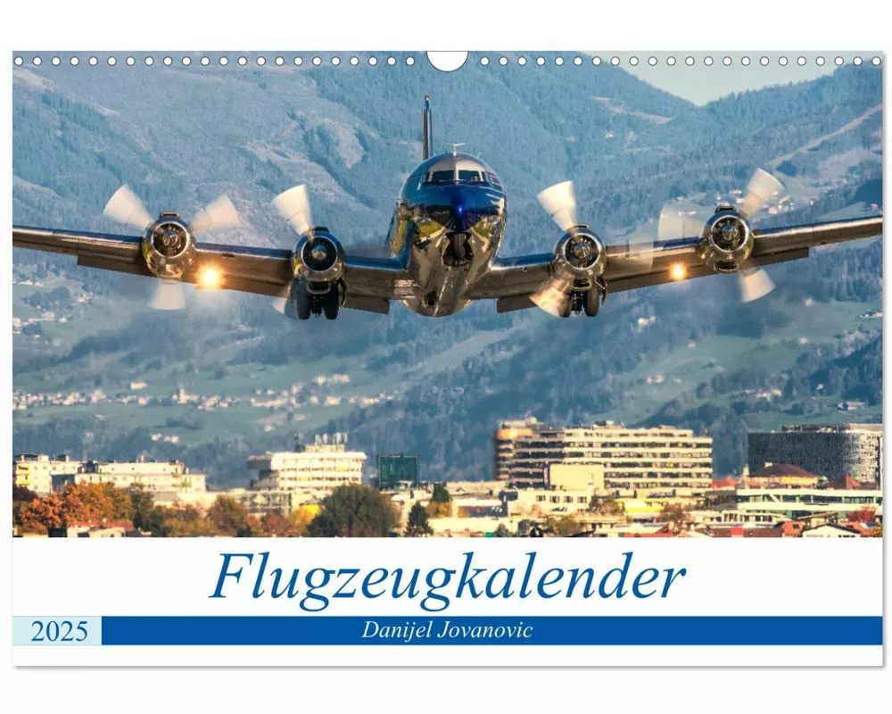 Flugzeugkalender (Wandkalender 2025 DIN A3 quer), CALVENDO Monatskalender