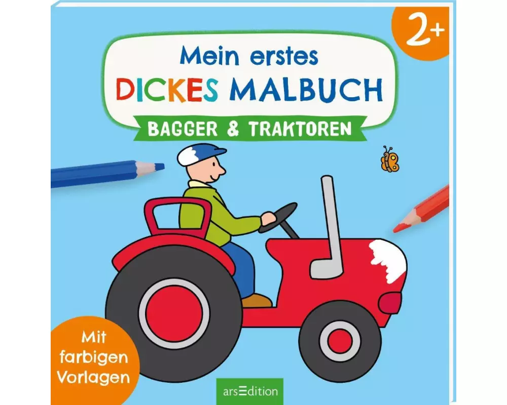 Mein erstes dickes Malbuch ab 2 – Bagger und Traktoren