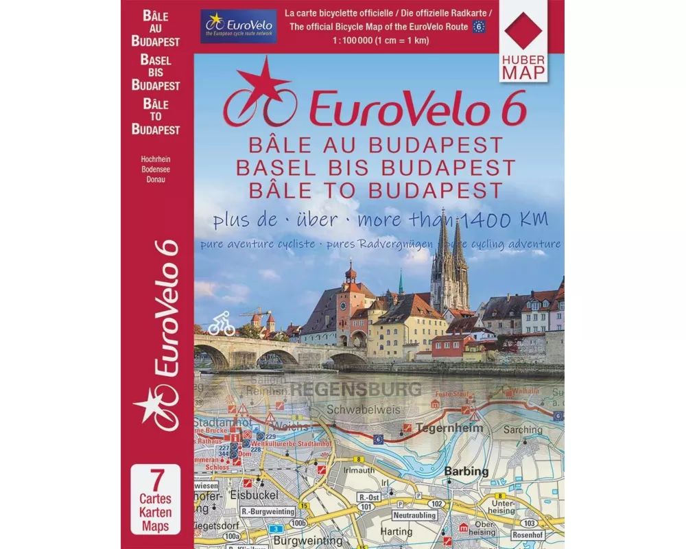 EuroVelo 6 (Basel - Budapest) 1: 100 000