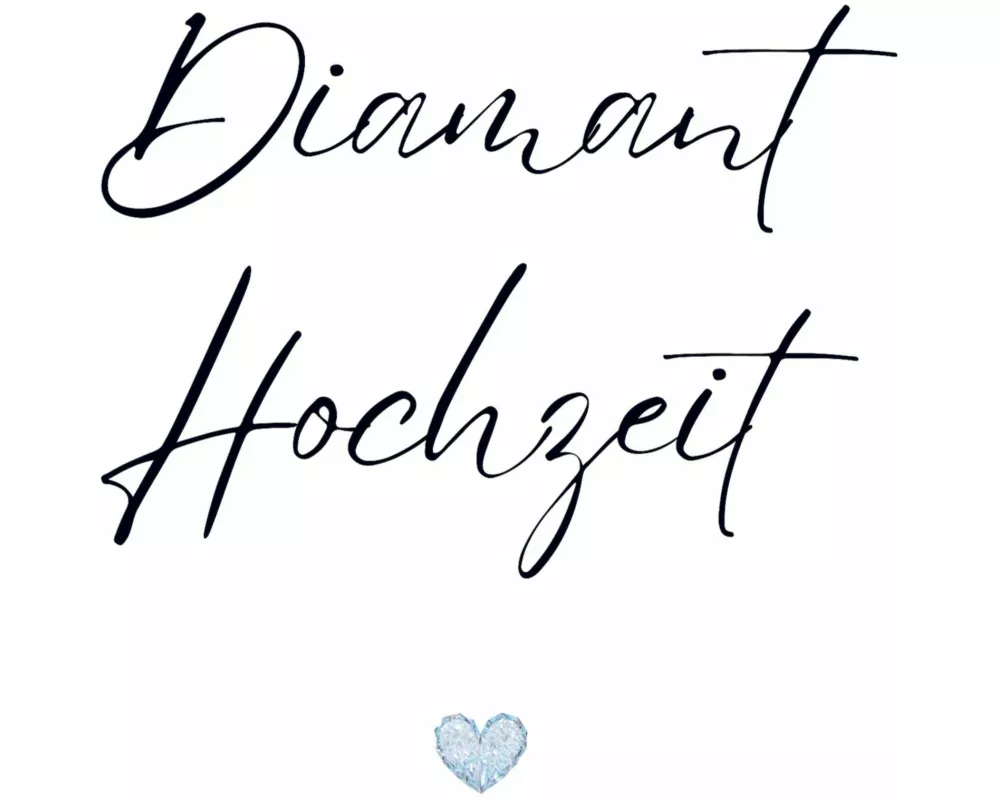 Gästebuch "Diamant Hochzeit"- Premium Gästebuch Blanko