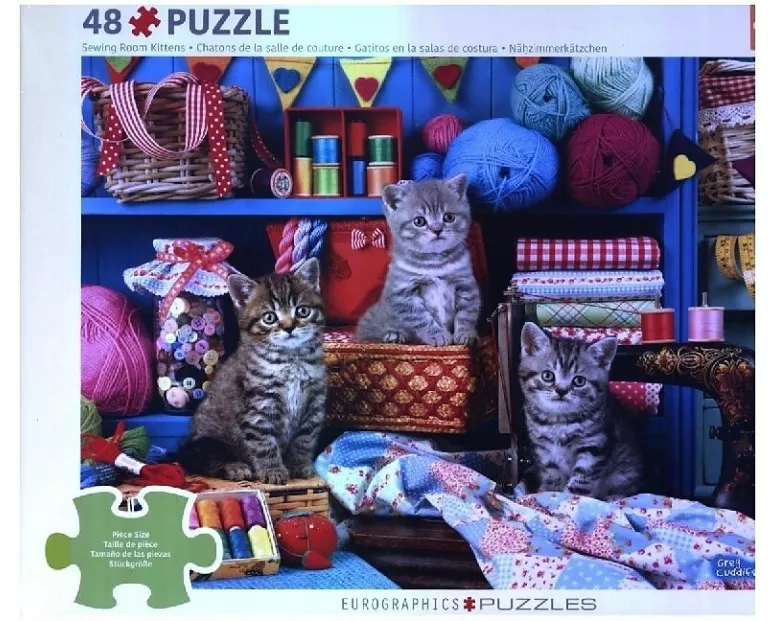 Connecting Pieces 48 - Kittens in the Sewing Room by Greg Cuddiford