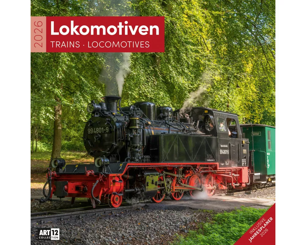 Lokomotiven Broschürenkalender 2026 - 30x30 - Art12