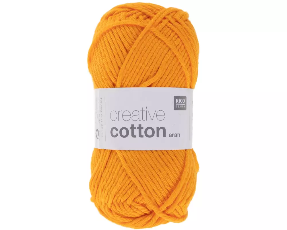 Rico Design Wolle Creative Cotton Aran 50 g Hellorange