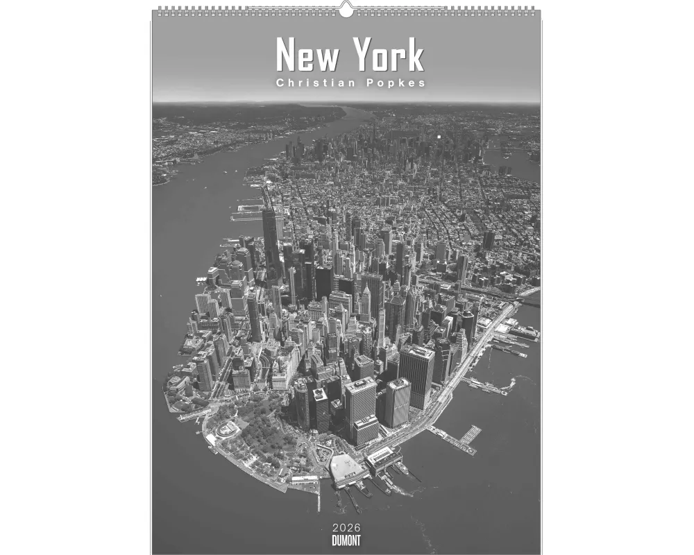 DUMONT - New York 2026 – Wandkalender 50×70 cm Poster-Kalender in Schwarz-Weiß mit 12 Stadtfotografien, Foto-Kalender für Architektur- & City-Liebhabe