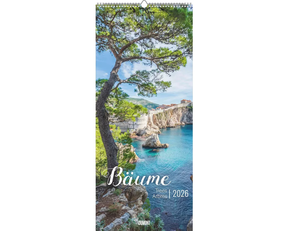 DUMONT - Bäume 2026 – Wandkalender 30x70 cm – Naturkalender mit 12 beeindruckenden Baumfotografien im Großformat