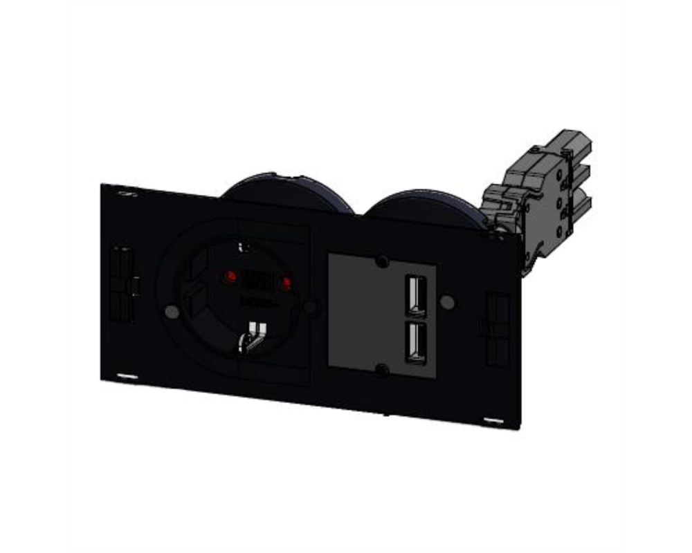 BACHMANN DUE Set 1xDUE CEE7/7+USB