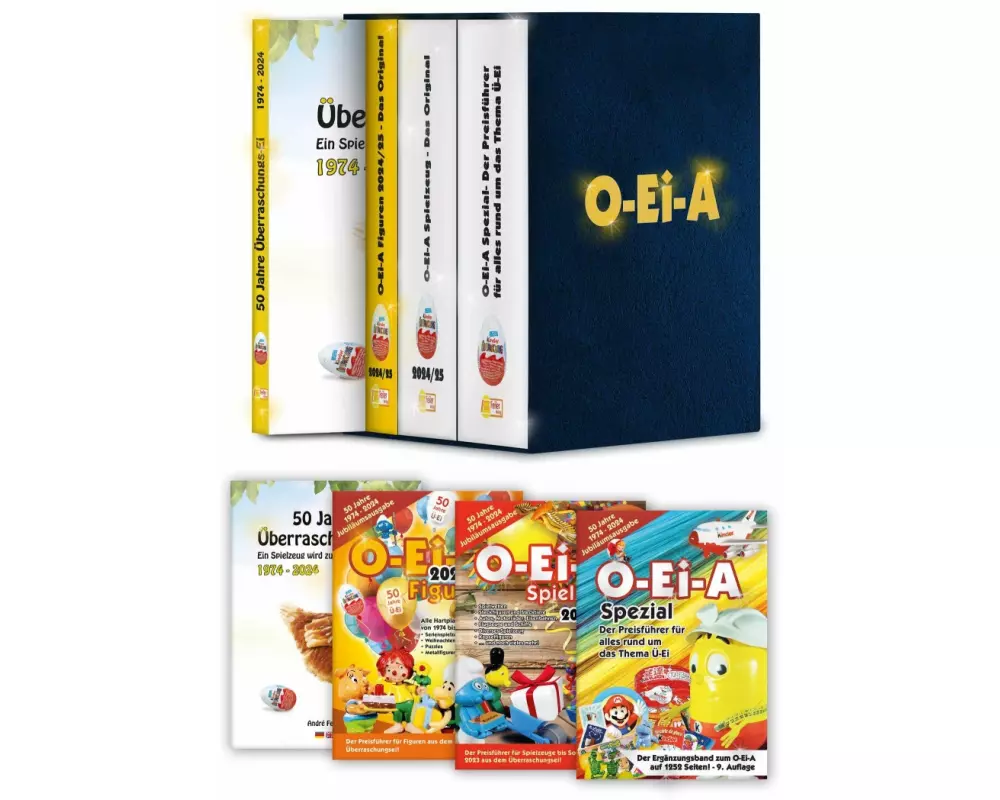 Das O-Ei-A 3er Bundle 2024/25 - Die Jubiläumsausgabe! - O-Ei-A Figuren, O-Ei-A Spielzeug und O-Ei-A Spezial sowie das Buch ¿50 Jahre Überraschungs-Ei¿