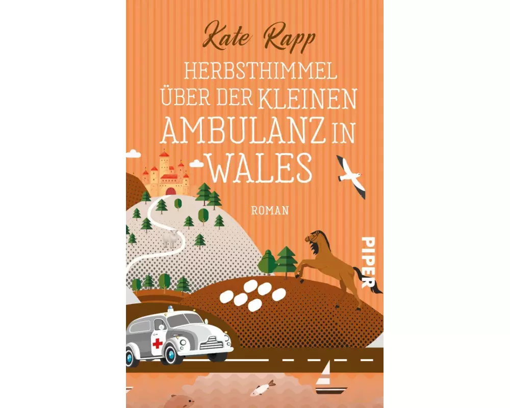 Herbsthimmel über der kleinen Ambulanz in Wales