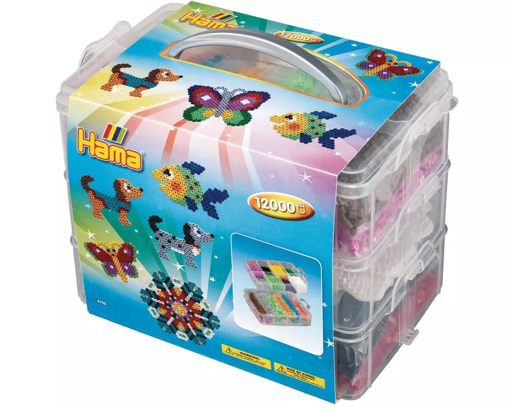 Hama Bügelperlen-Set Midi Mehrfarbig, 12.000 Perlen