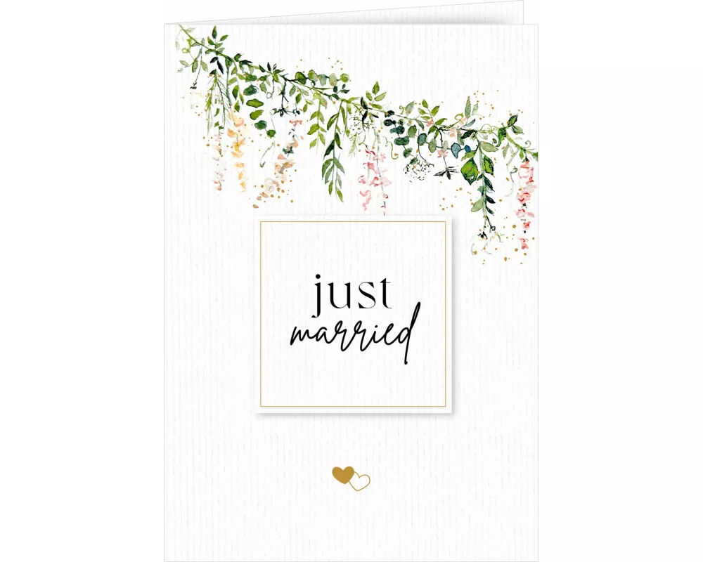 Grußkarte mit Kuvert – Just married